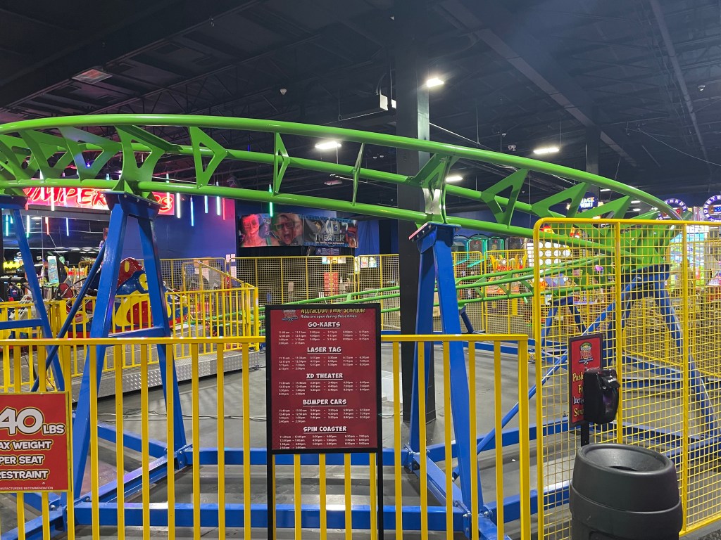 Spinning Coaster at Incredible Pizza in St. Louis, MO