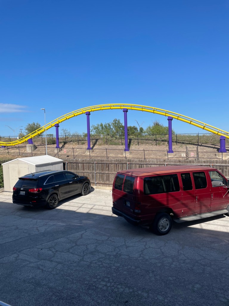 Steel Eel Roller coaster behind the scenes view