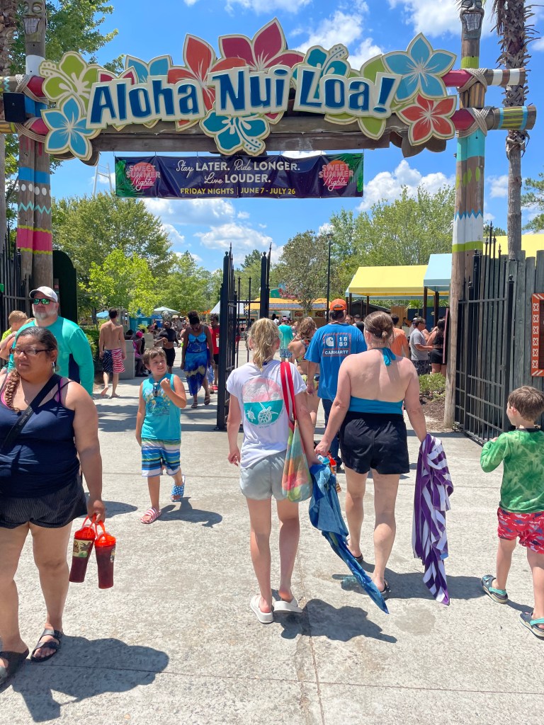 The Splash Island Water Park is open late during Sweet Summer Nights at Wild Adventures