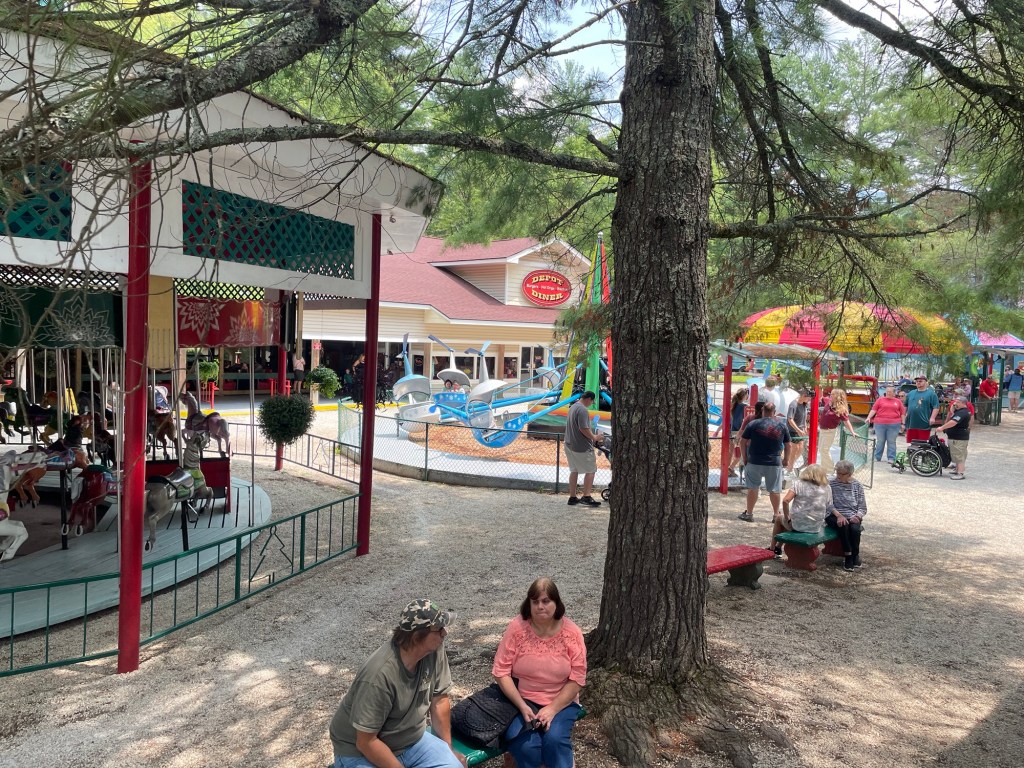 The Fun Land amusement park area of Santa's Land