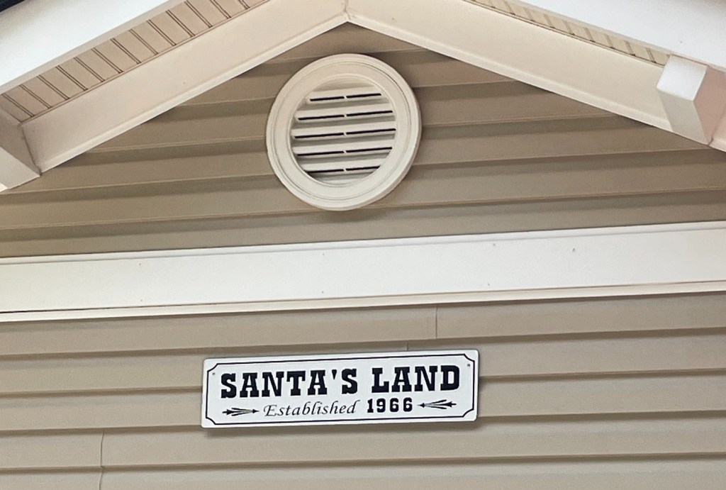 1966 Sign at Santa's Land Train Station