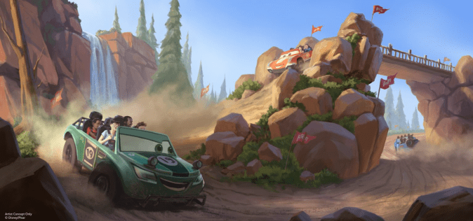 Cars at Magic Kingdom Concept Art from Disney