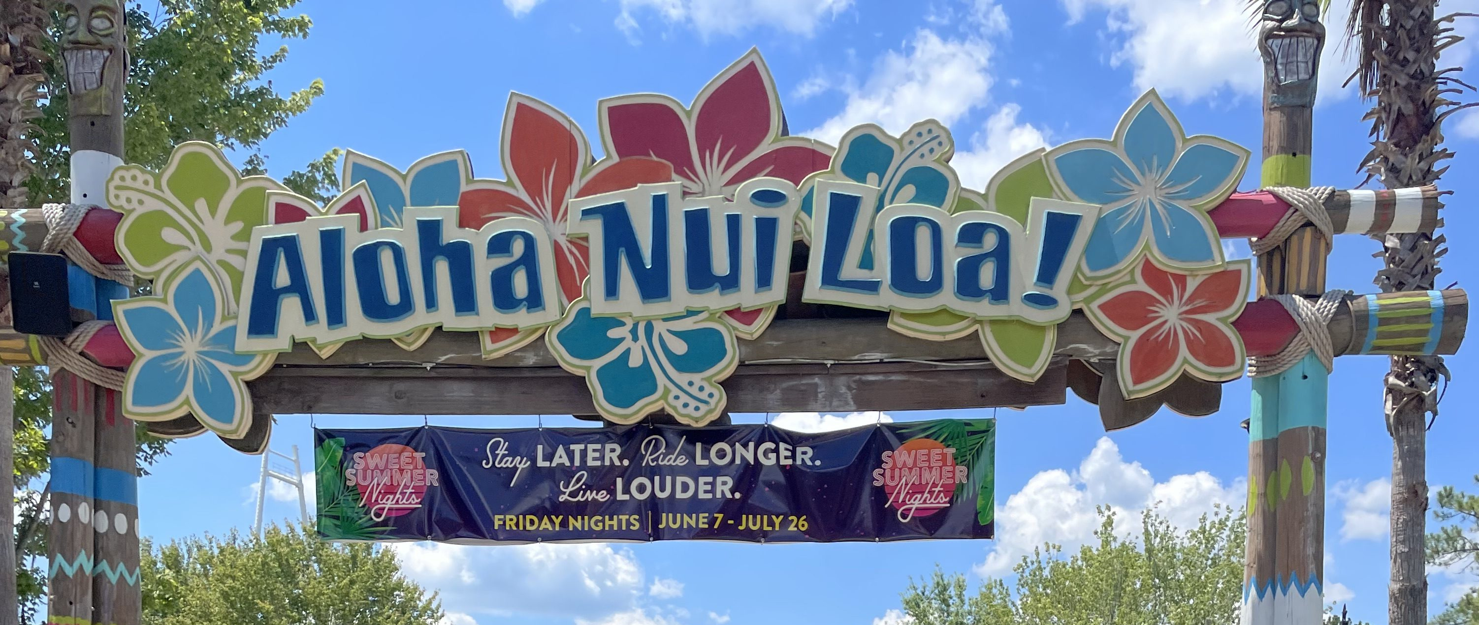 Exit sign at Wild Adventures Splash Island Water Park