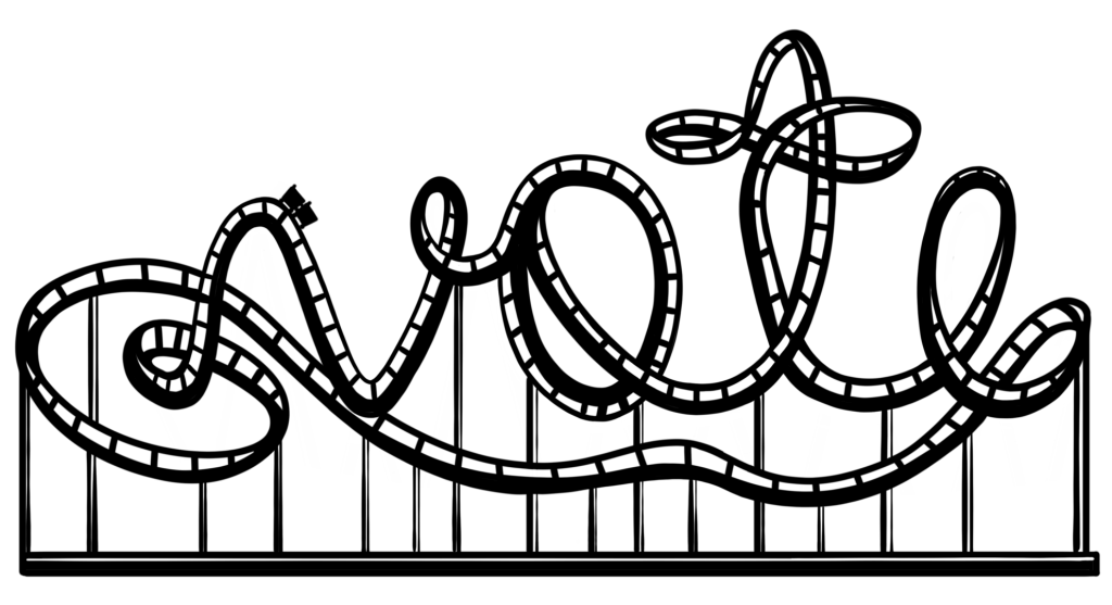 Vote spelled in roller coaster track