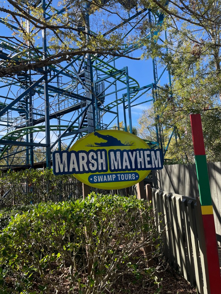 Marsh Mayhem roller coaster at Wild Adventures