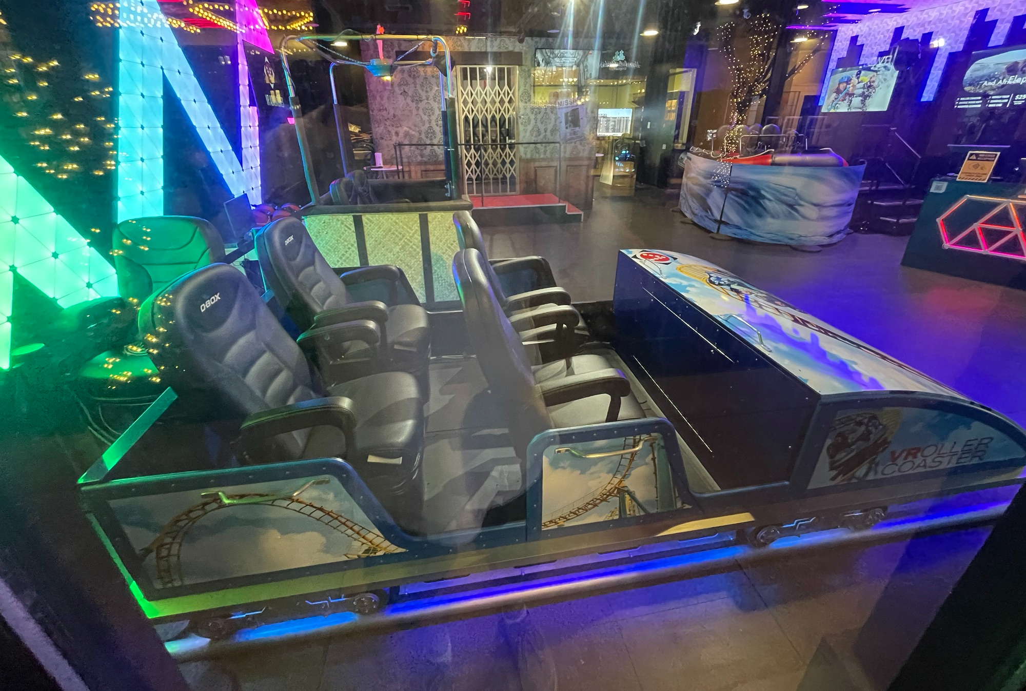 The "VRoller Coaster" at Virtual Reality Adventures in Las Vegas