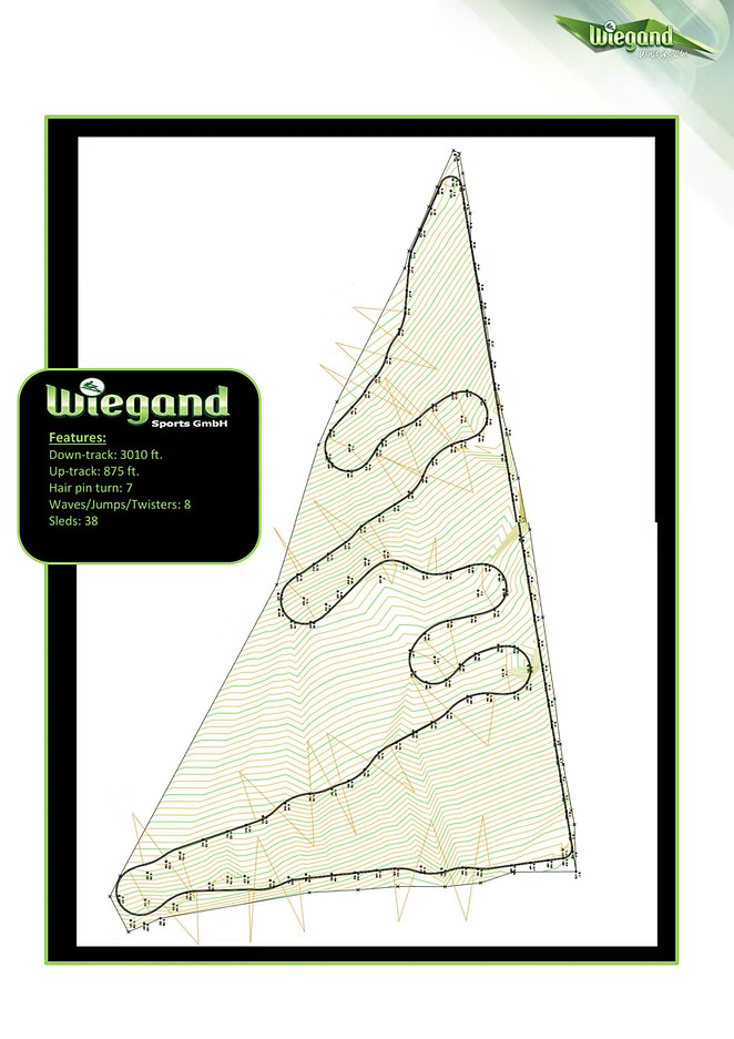 Aerie's Mountain Coaster course Layout Drawing