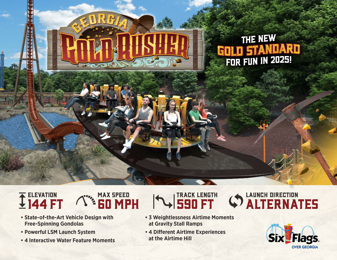 Georgia Gold Rusher Coming to Six Flags Over Georgia in Spring of