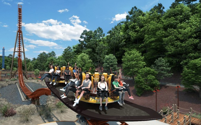 Georgia Gold Rusher ride rendering