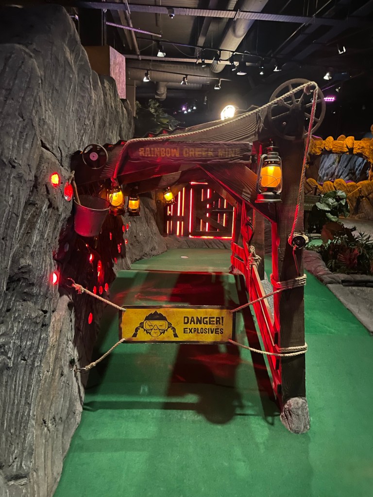 Mine mini golf at Treetop Adventure Golf Birmingham