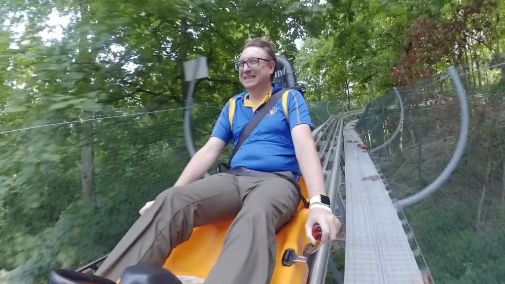 Aerie's Mountain Coaster rider camera