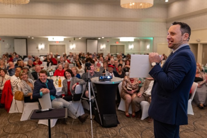 Ari on stage at an event (Courtesy of Ari Novick)