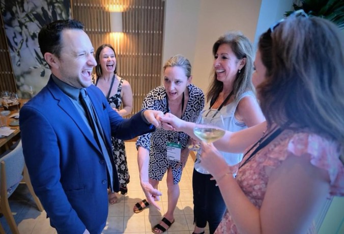 Magician at an event