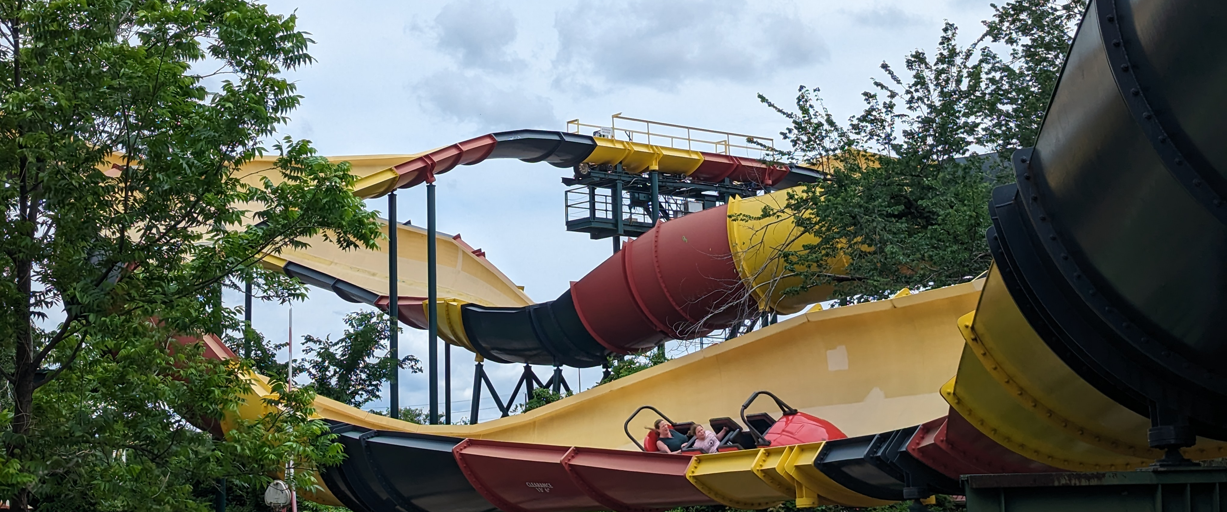 La Vibora at Six Flags Over Texas. An Intamin Swiss Bob Roller coaster.