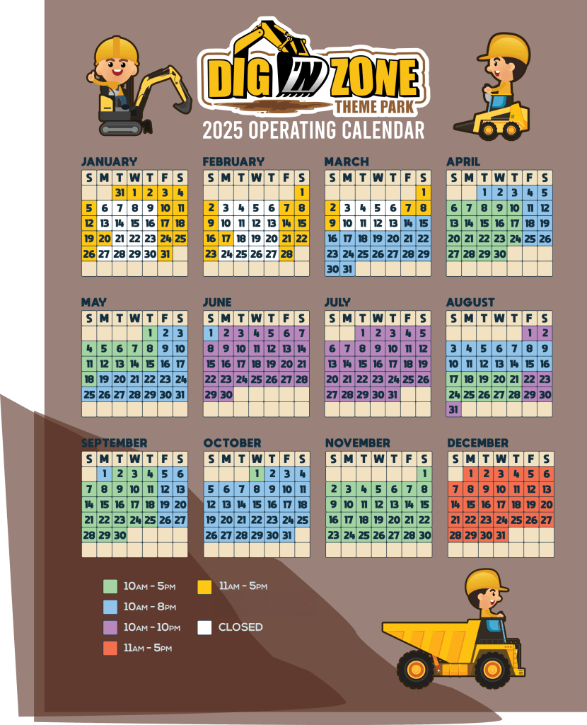 Dig,n Zone 2025 schedule