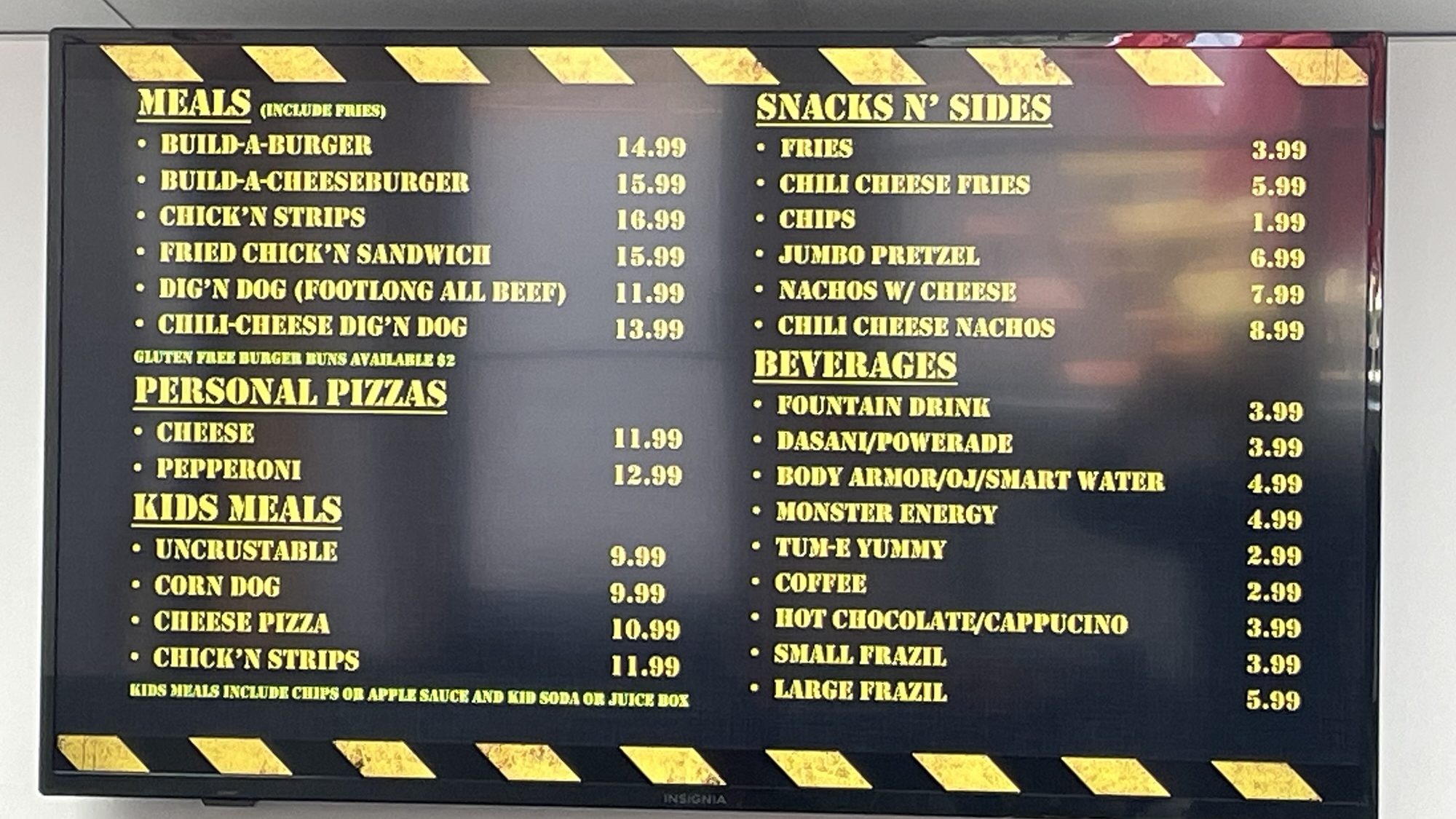 Dig In Cafe Menu at Dig'n Zone