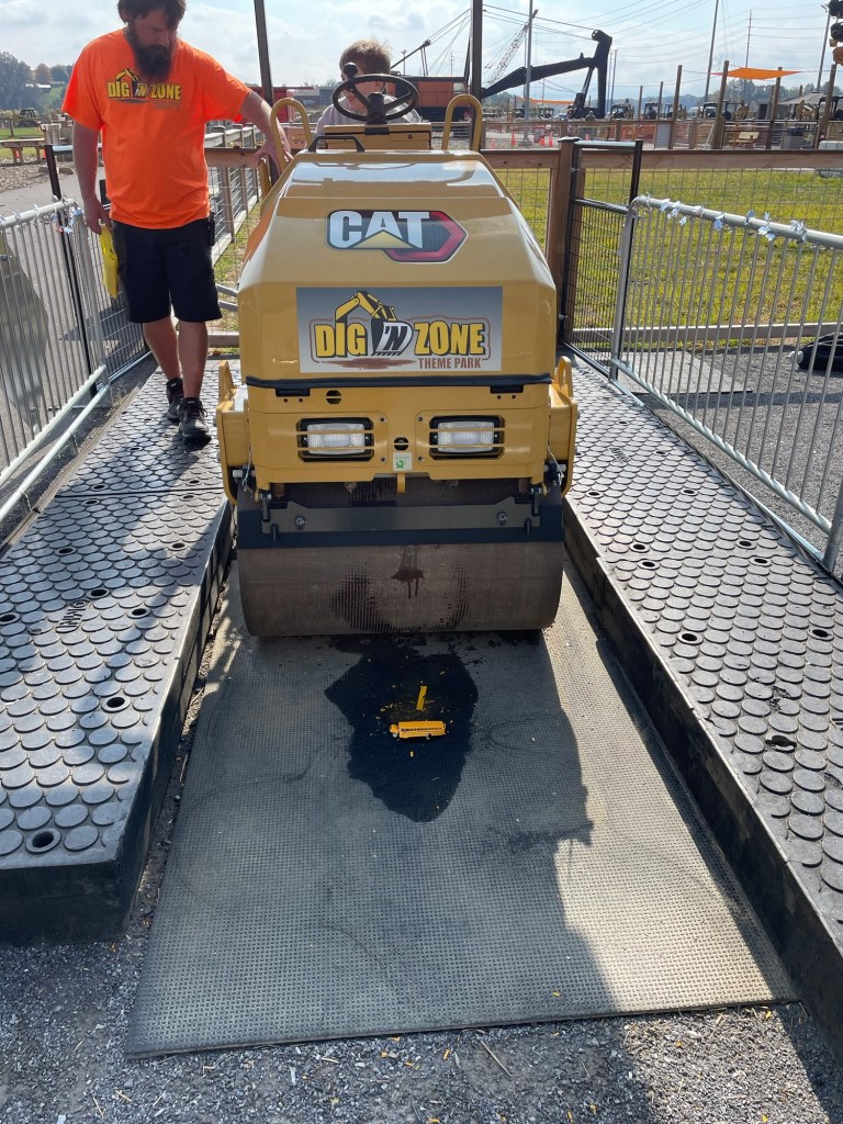 The Crusher at Dig'n Zone roller crushing toy