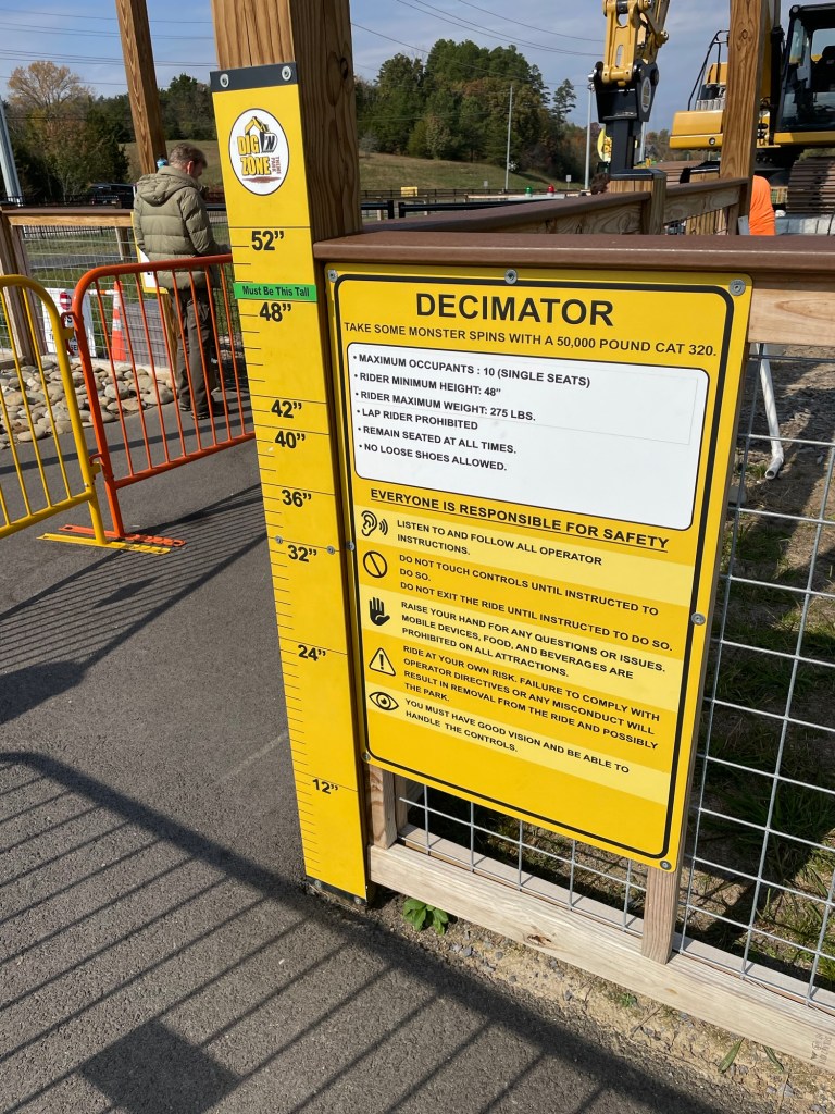Decimator height sign