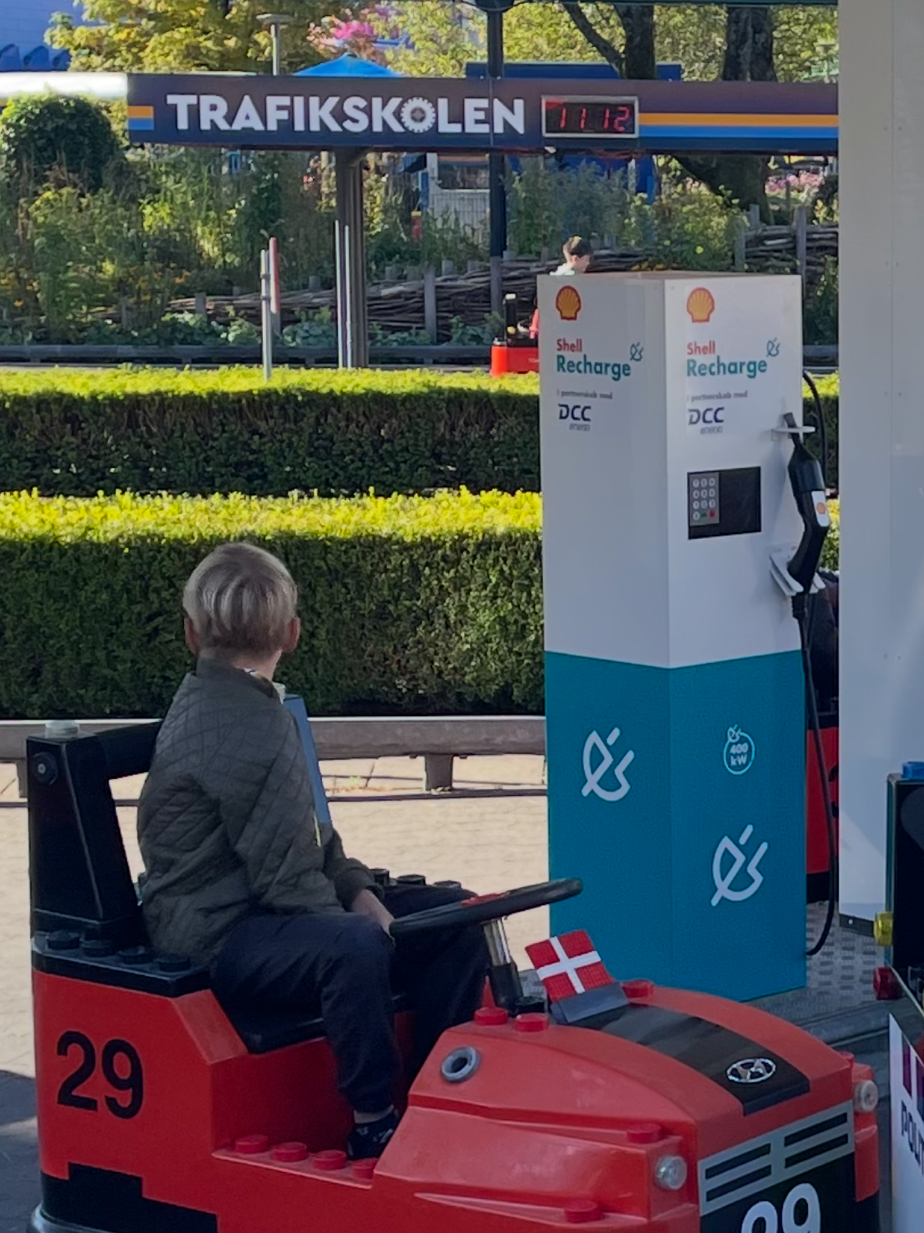 Trafikskolen traffic school in Legoland Billund Denmark at charger