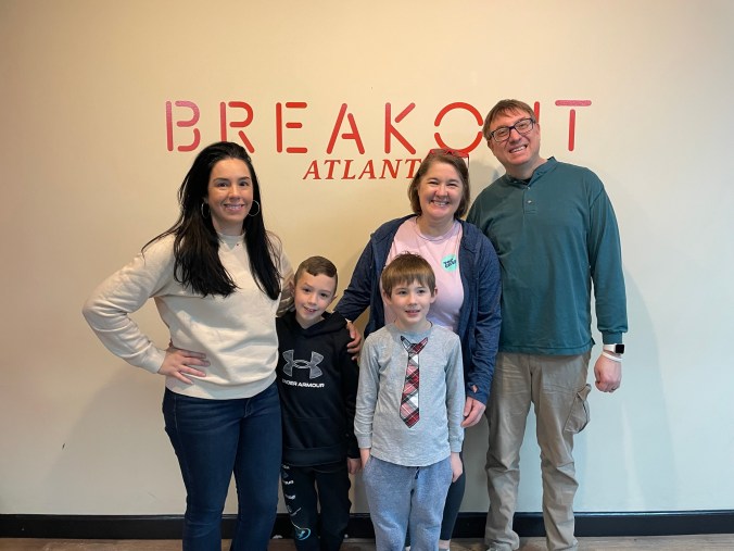 Family at BreakOut Games Atlanta