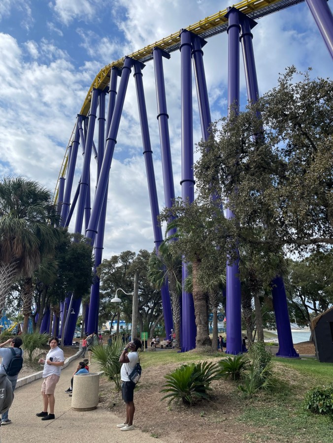 Steel Eel roller coaster at SeaWorld San Antonio