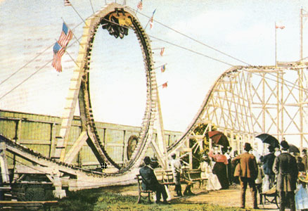 The Flip Flap Railway vintage looping roller coaster