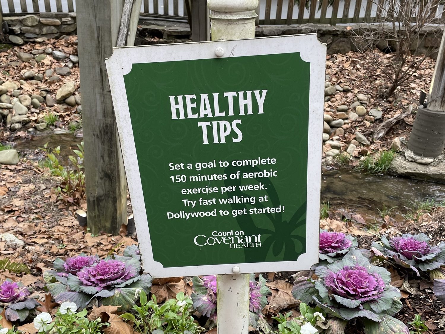 Covenant health sign at Dollywood