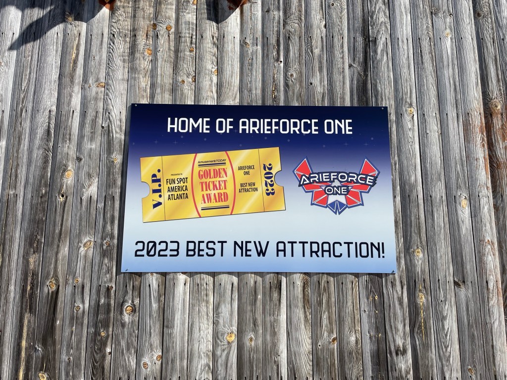 ArieForce One at Fun Spot Atlanta Golden Ticket 2023 Best New Attraction