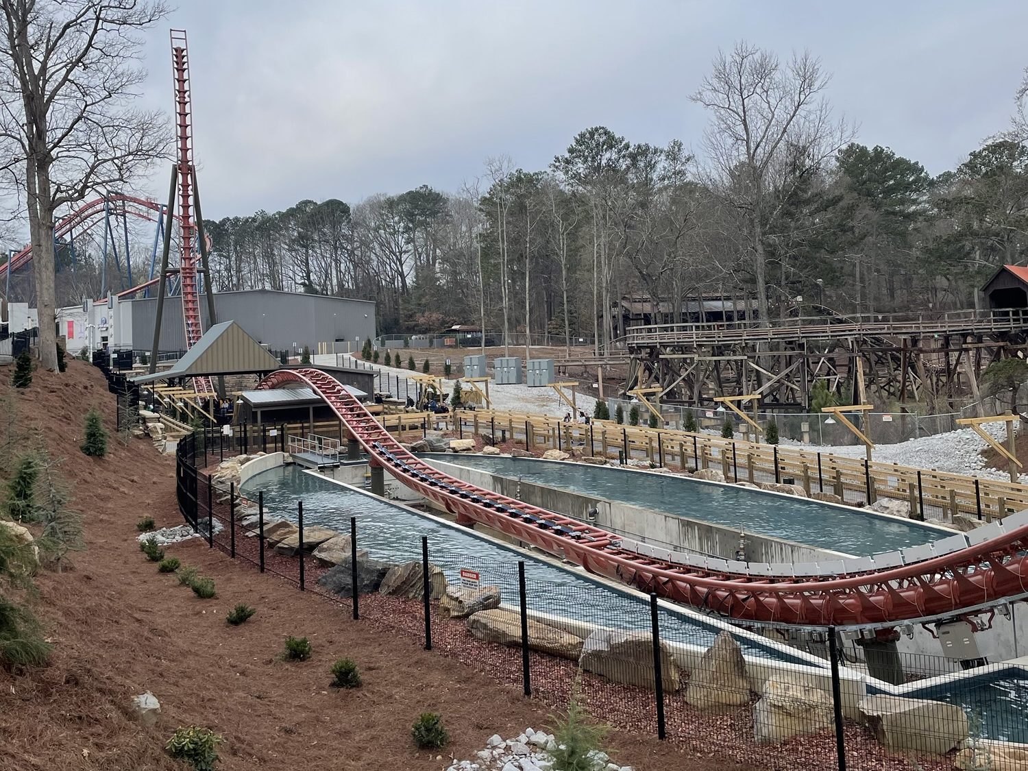 Georgia Gold Rusher roller coaster at Six Flags Over Georgia