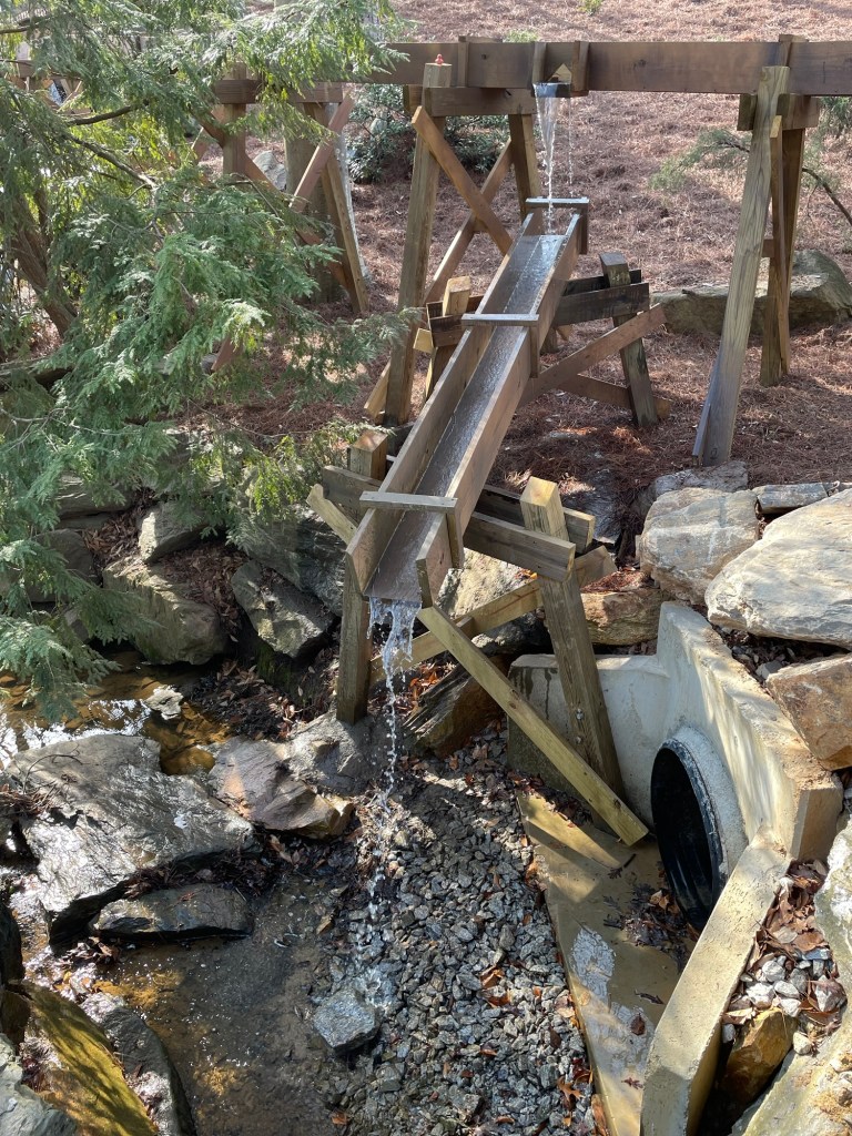 Georgia Gold Rusher roller coaster theming at Six Flags Over Georgia