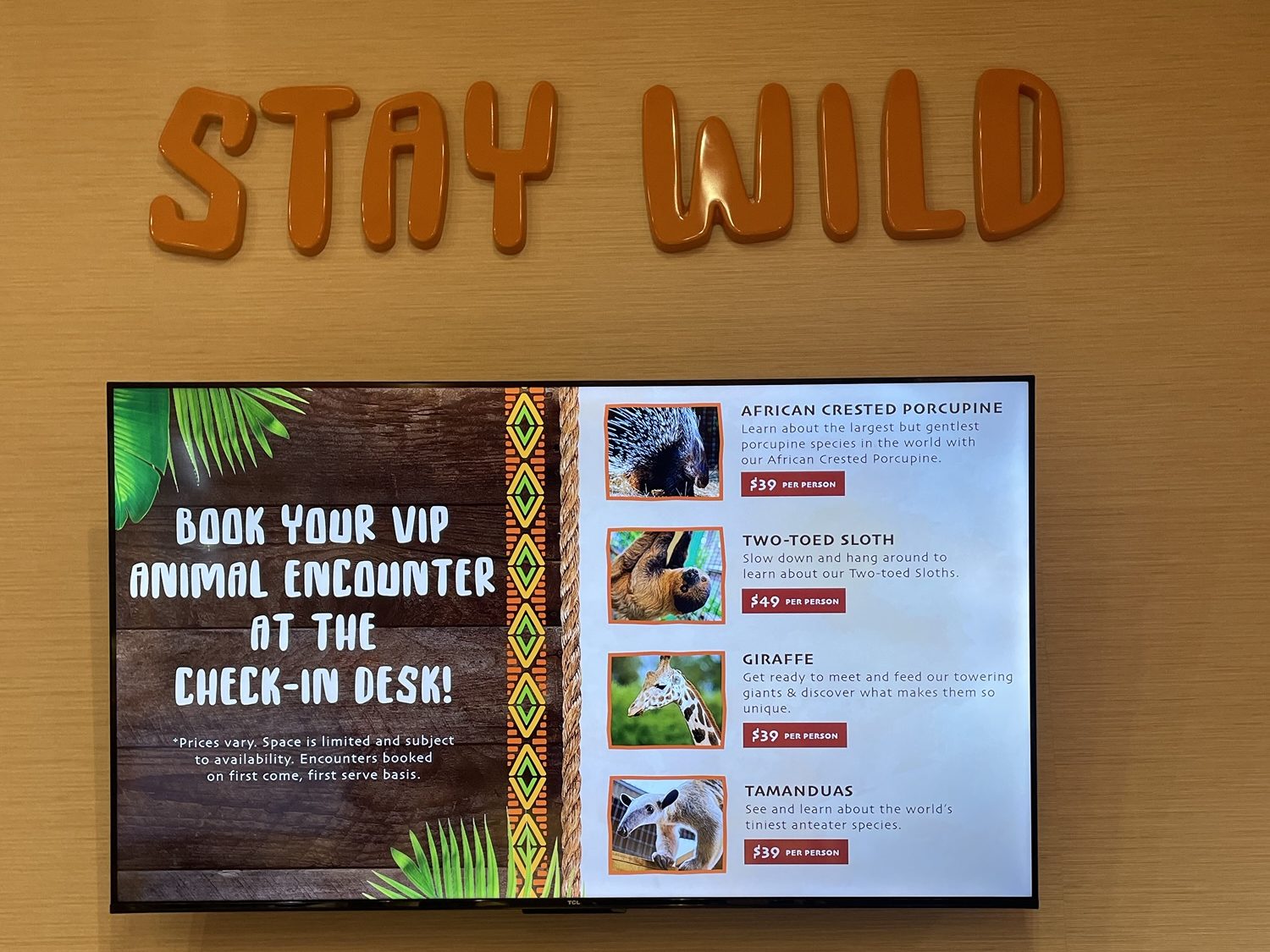 animal encounters at Wild Adventures