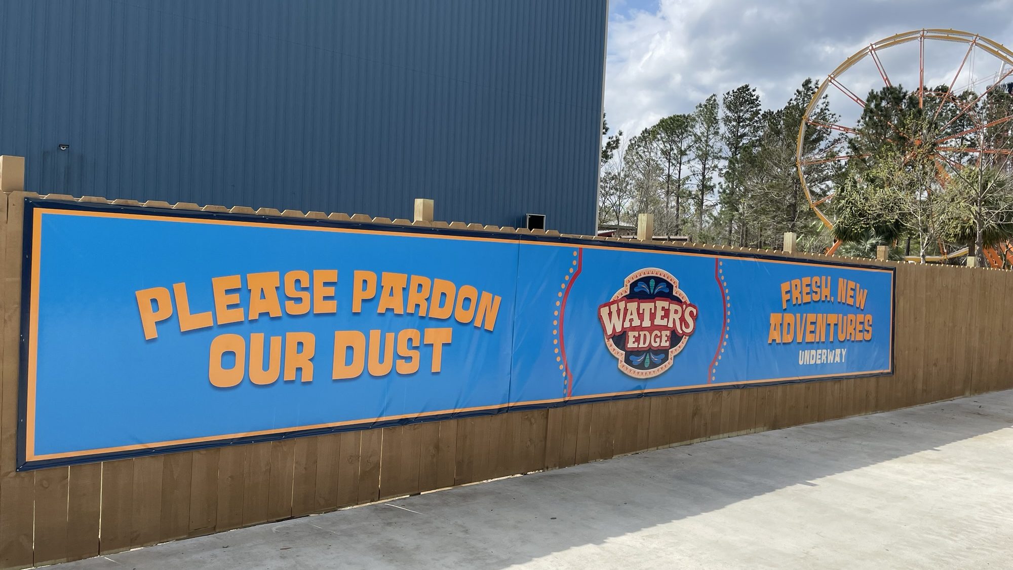 Water's Edge at Wild Adventures under construction