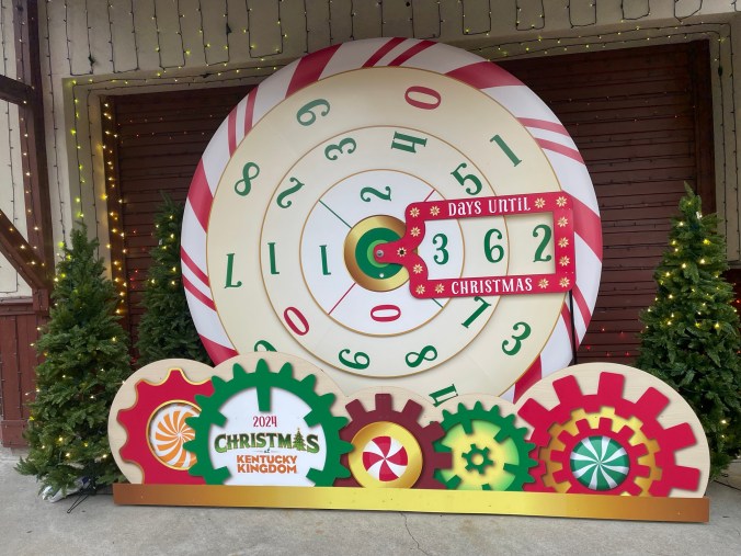 Christmas sign at Kentucky Kingdom