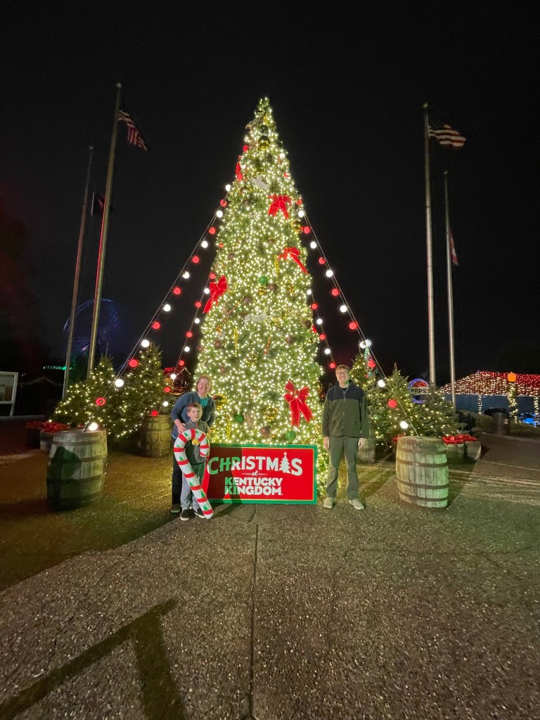 Christmas lights at Kentucky Kingdom
