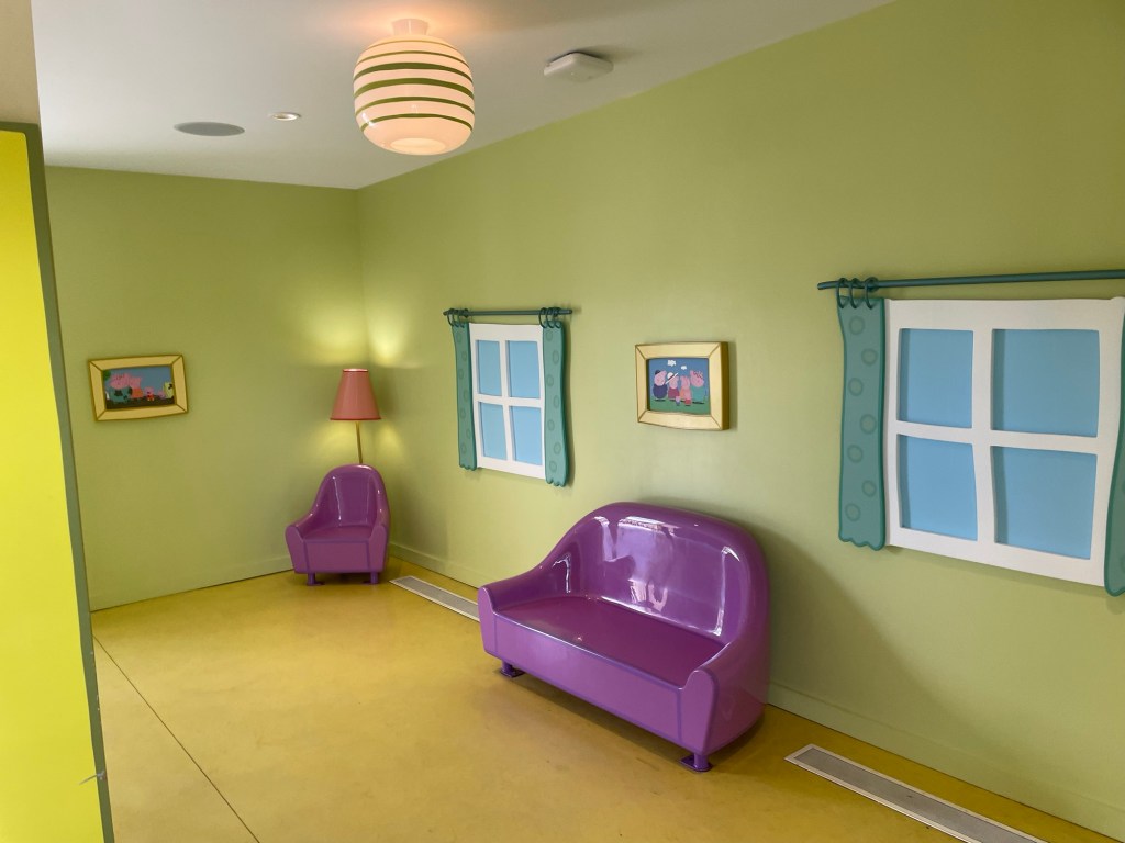 Daddy Pig's Roller Coaster queue at Peppa Pig Theme Park