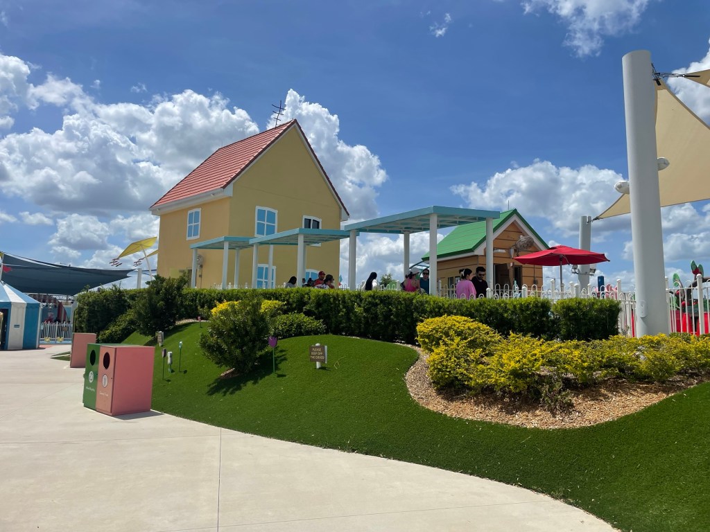 Daddy Pig's Roller Coaster station at Peppa Pig Theme Park