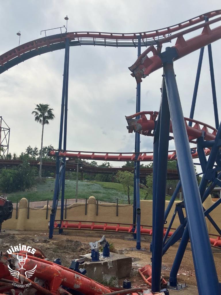 Scorpion Roller Coaster Demolition at Busch Gardens