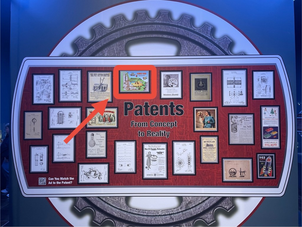 Patent sign from Tellus Museum