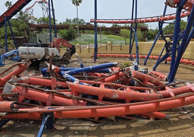 Scorpion demolition at Busch Gardens
