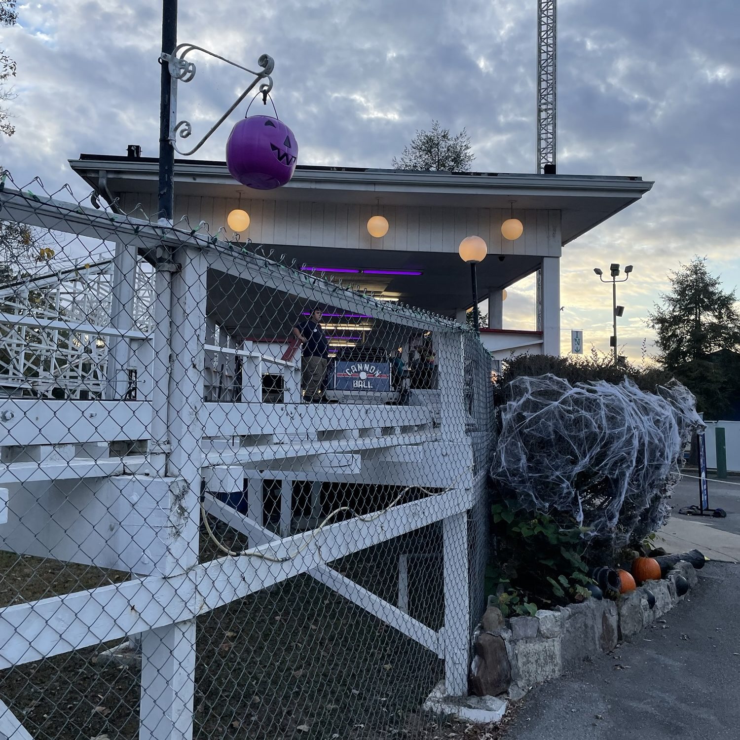 Cannon Ball roller coaster train at Lake Winnie amusement park