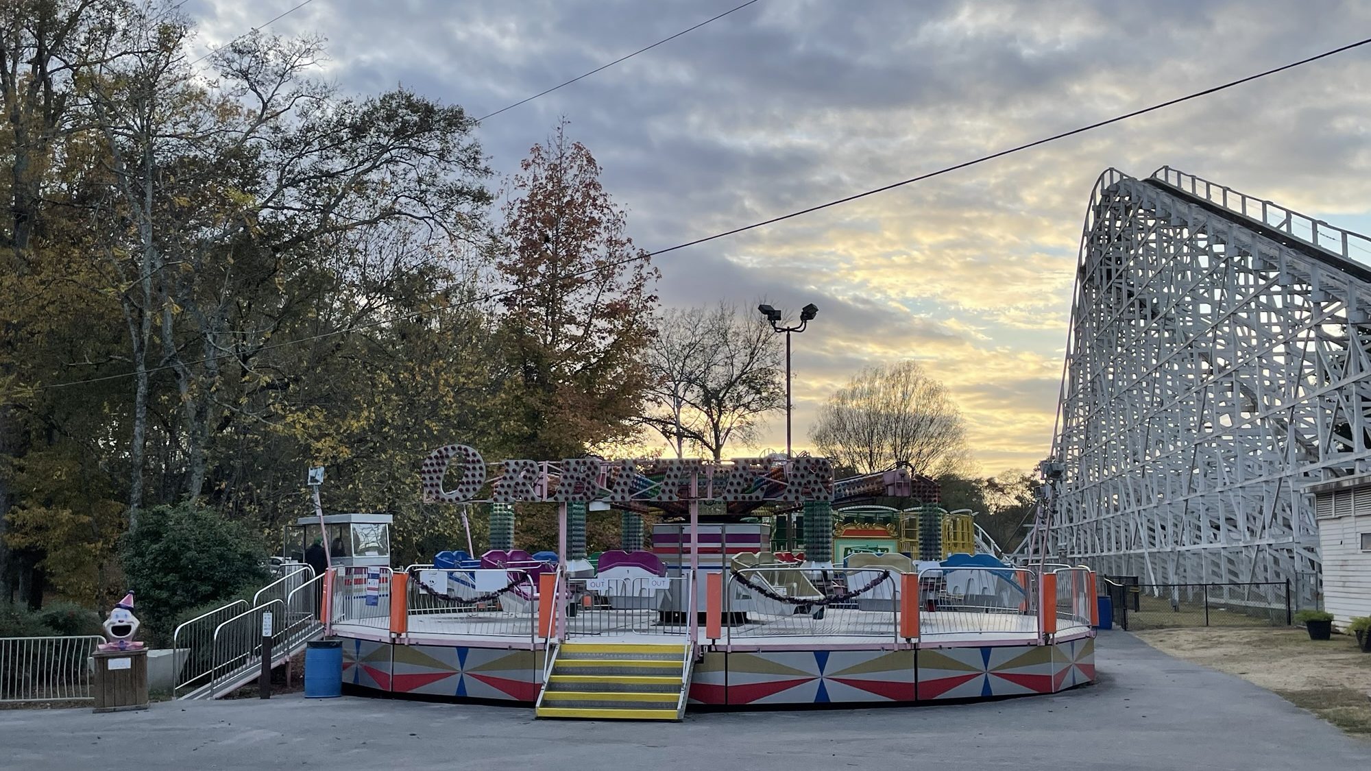 Cannon Ball roller coaster at Lake Winnie amusement park