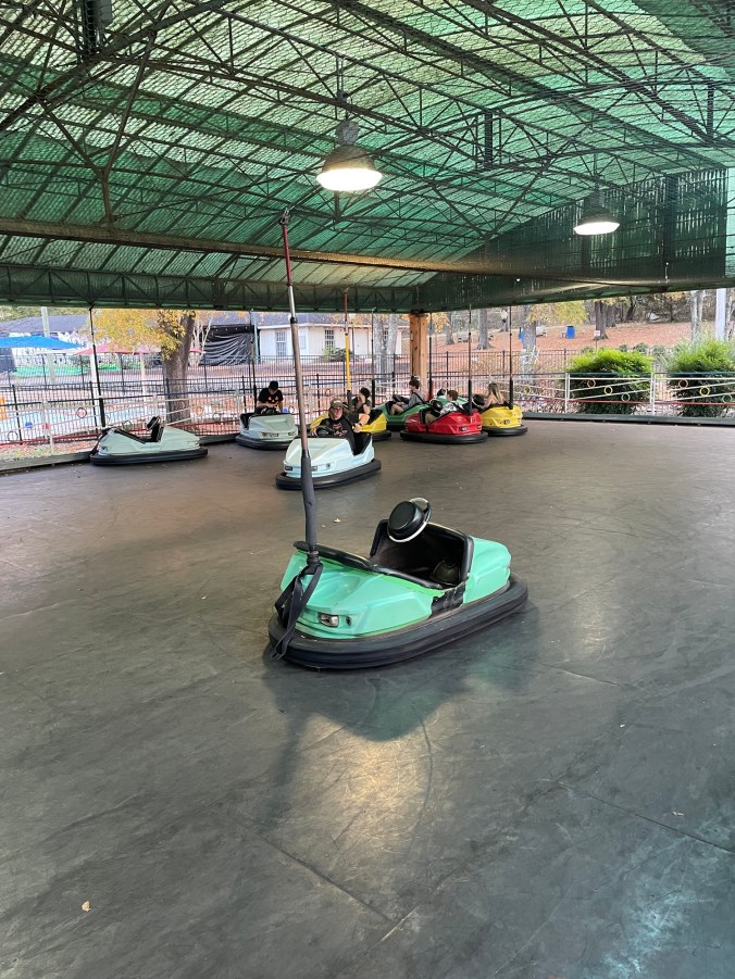 bumper cars at Lake Winnie amusement park