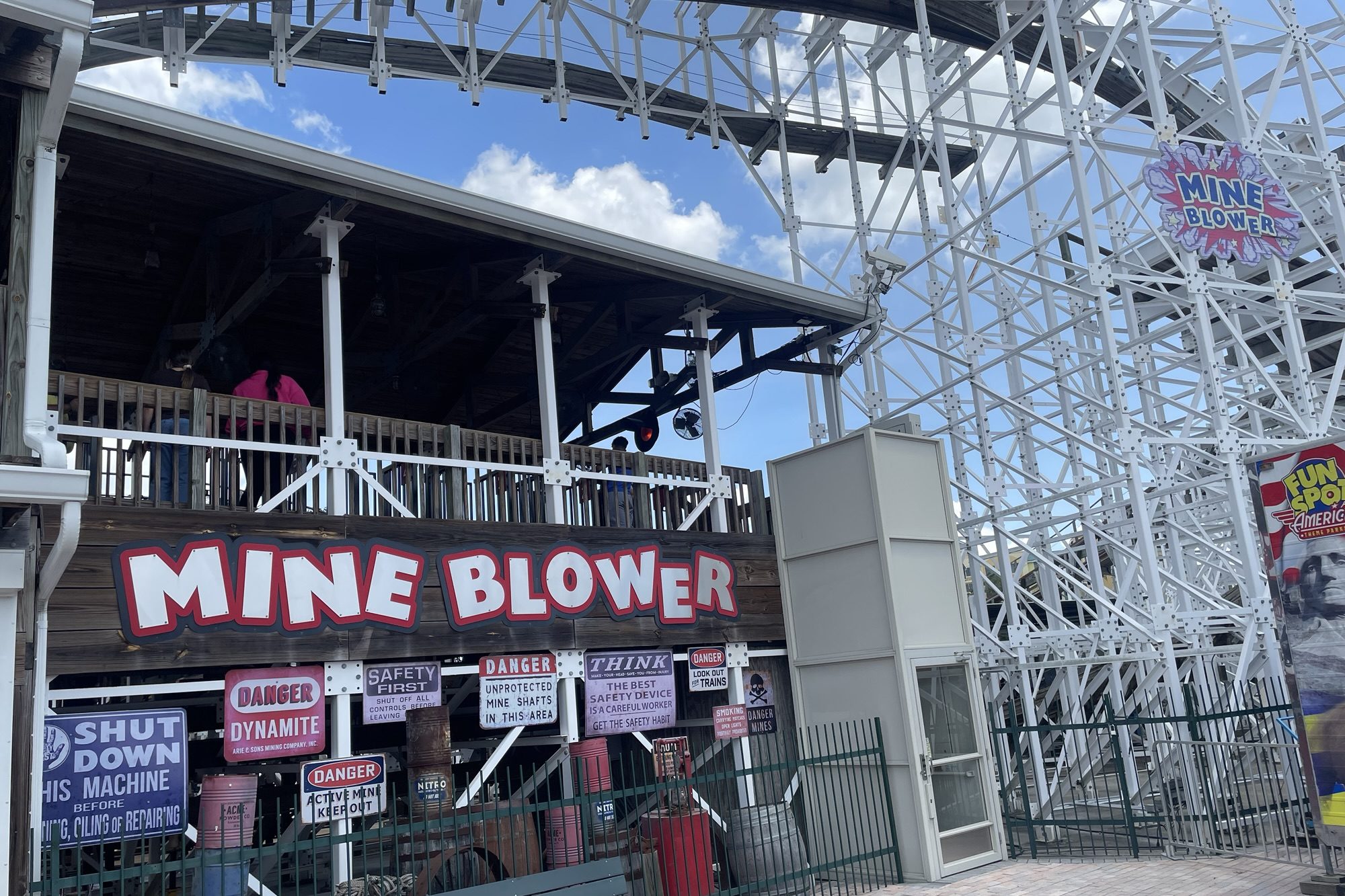 Mine Blower roller coaster at Fun Spot Kissimmee