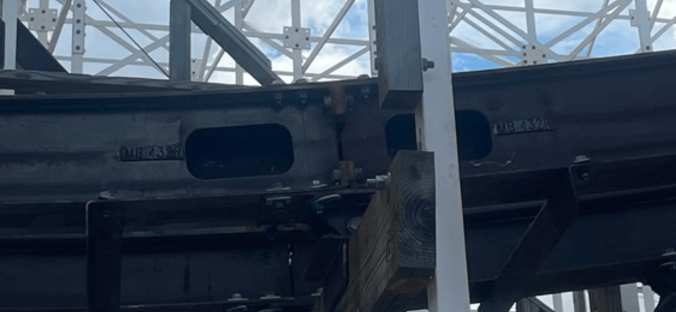 Mine Blower roller coaster at Fun Spot Kissimmee i-box track