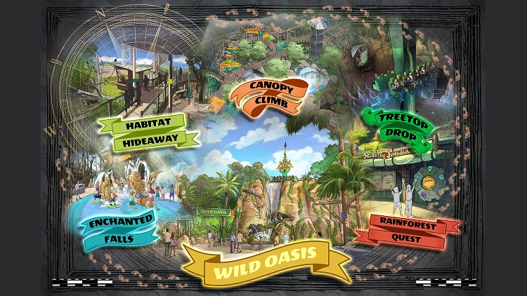 Wild Oasis concept art at Busch Gardens