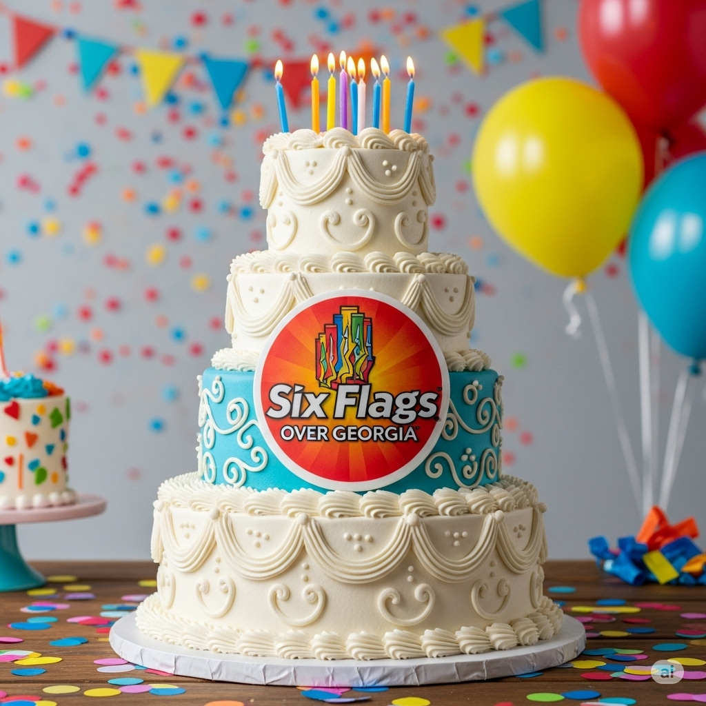Birthday cake for Six Flags Over Georgia