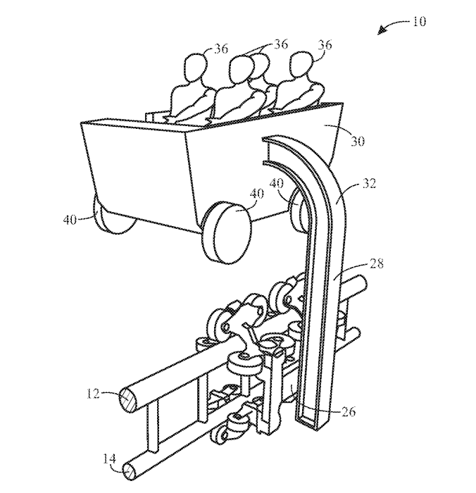 boom roller coaster patent image