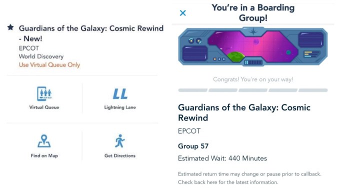 Disney Virtual Queue app images