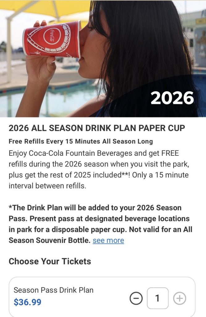Six flags paper cup plan