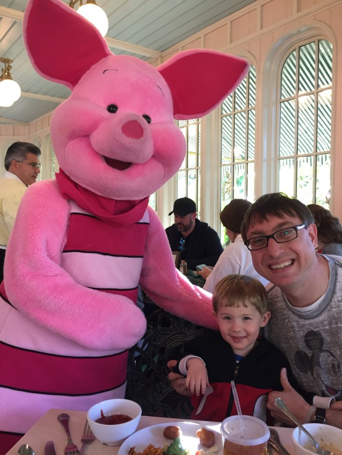 Piglet at Disney character breakfast